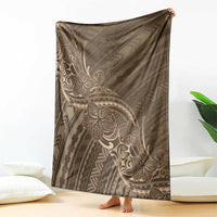Brown Polynesia Plumeria Tattoo Blanket LT14 - Polynesian Pride