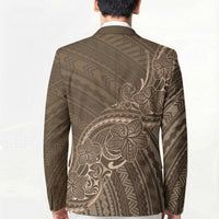 Brown Polynesia Plumeria Tattoo Blazer LT14 - Polynesian Pride