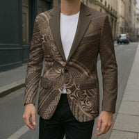 Brown Polynesia Plumeria Tattoo Blazer LT14 - Polynesian Pride