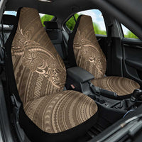 Brown Polynesia Plumeria Tattoo Car Seat Cover LT14 One Size Brown - Polynesian Pride