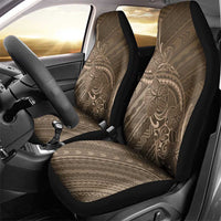 Brown Polynesia Plumeria Tattoo Car Seat Cover LT14 - Polynesian Pride
