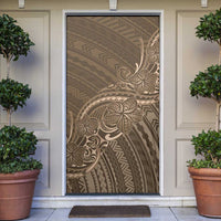 Brown Polynesia Plumeria Tattoo Door Cover LT14 Brown - Polynesian Pride