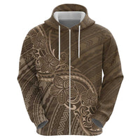 Brown Polynesia Plumeria Tattoo Hoodie LT14 - Polynesian Pride