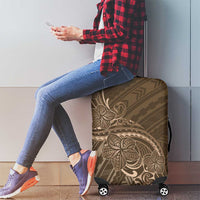 Brown Polynesia Plumeria Tattoo Luggage Cover LT14 - Polynesian Pride