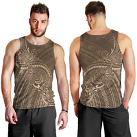 Brown Polynesia Plumeria Tattoo Men Tank Top LT14 - Polynesian Pride