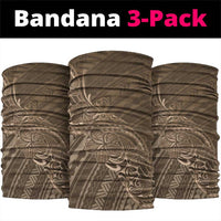 Brown Polynesia Plumeria Tattoo Neck Gaiter LT14 package One Size: 25*50cm Brown - Polynesian Pride