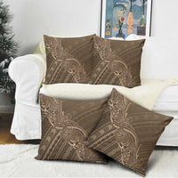 Brown Polynesia Plumeria Tattoo Pillow Cover LT14 - Polynesian Pride