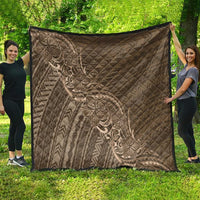 Brown Polynesia Plumeria Tattoo Quilt LT14 - Polynesian Pride