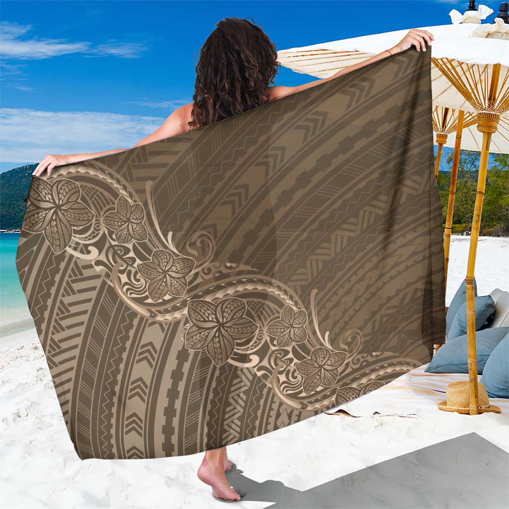 Brown Polynesia Plumeria Tattoo Sarong LT14 One Size 44 x 66 inches Brown - Polynesian Pride