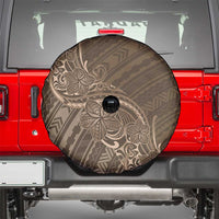 Brown Polynesia Plumeria Tattoo Spare Tire Cover LT14 - Polynesian Pride