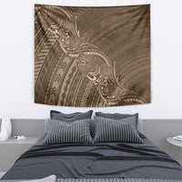 Brown Polynesia Plumeria Tattoo Tapestry LT14 - Polynesian Pride