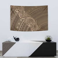 Brown Polynesia Plumeria Tattoo Tapestry LT14 - Polynesian Pride