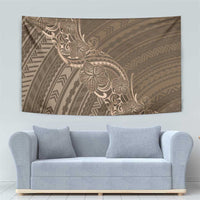 Brown Polynesia Plumeria Tattoo Tapestry LT14 - Polynesian Pride