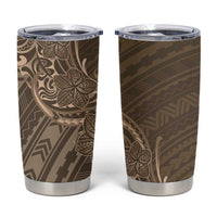 Brown Polynesia Plumeria Tattoo Tumbler Cup LT14 Brown - Polynesian Pride
