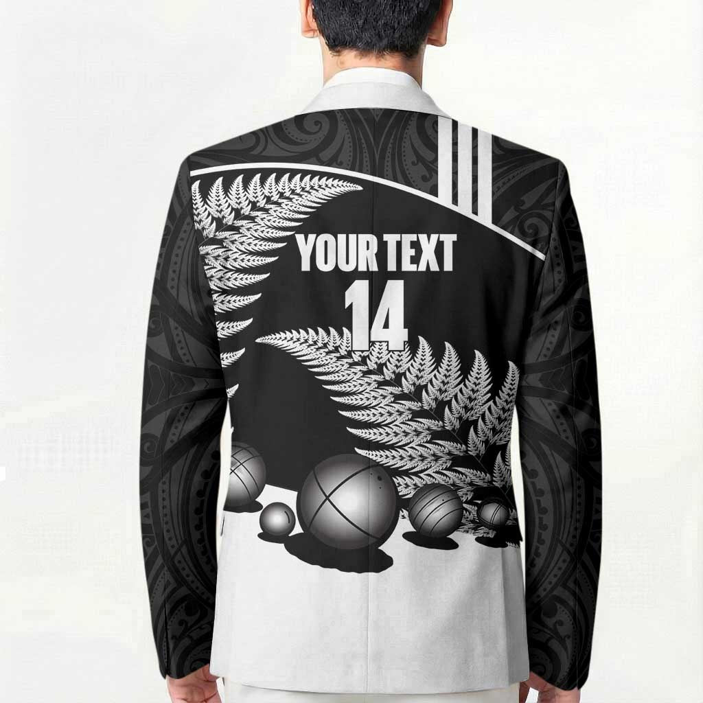 Custom New Zealand Silver Fern Petanque Blazer Aotearoa Maori Pattern LT14 - Polynesian Pride