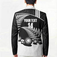 Custom New Zealand Silver Fern Petanque Blazer Aotearoa Maori Pattern LT14 - Polynesian Pride