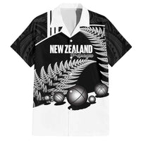Custom New Zealand Silver Fern Petanque Hawaiian Shirt Aotearoa Maori Pattern