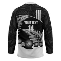 Custom New Zealand Silver Fern Petanque Hockey Jersey Aotearoa Maori Pattern LT14 - Polynesian Pride