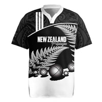 Custom New Zealand Silver Fern Petanque Rugby Jersey Aotearoa Maori Pattern
