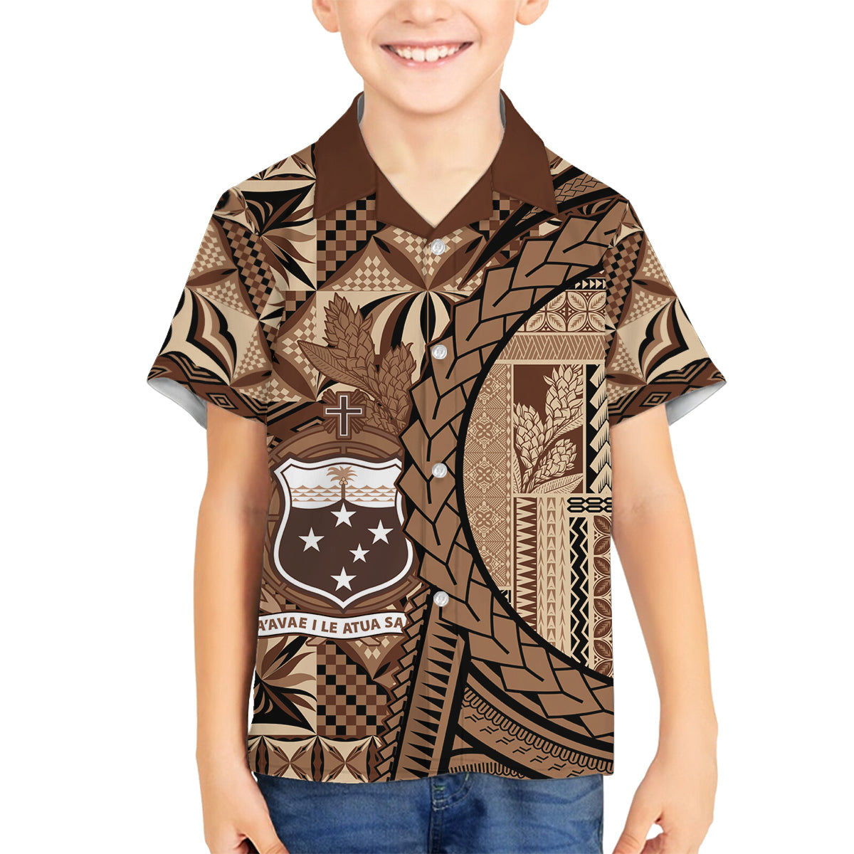 Samoa Siapo Family Matching Tank Maxi Dress and Hawaiian Shirt Happy Independence Day Vintage Vibes