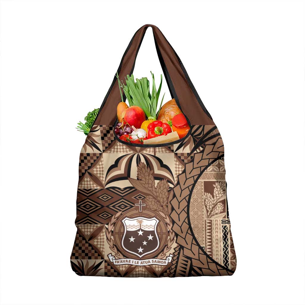 Samoa Siapo Grocery Bag Happy Independence Day Vintage Vibes LT14 1-pack One Size Brown - Polynesian Pride