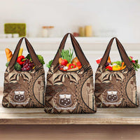 Samoa Siapo Grocery Bag Happy Independence Day Vintage Vibes LT14 3-pack One Size Brown - Polynesian Pride