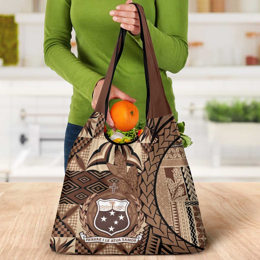 Samoa Siapo Grocery Bag Happy Independence Day Vintage Vibes LT14 - Polynesian Pride