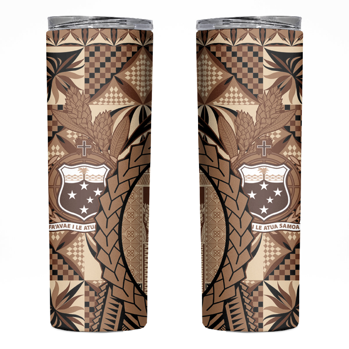 Samoa Siapo Skinny Tumbler Happy Independence Day Vintage Vibes