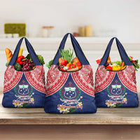 Samoan Independence Day Grocery Bag Manuia Le Tutoatasi O Samoa LT14 3-pack One Size Blue - Polynesian Pride
