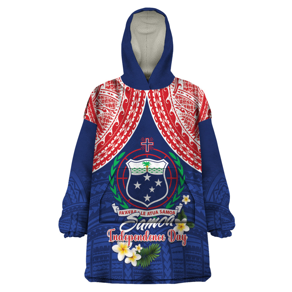 Samoan Independence Day Wearable Blanket Hoodie Manuia Le Tutoatasi O Samoa