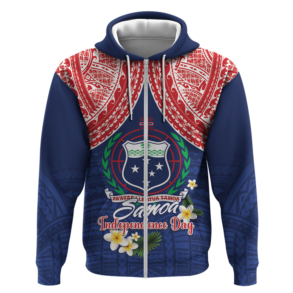 Samoan Independence Day Zip Hoodie Manuia Le Tutoatasi O Samoa