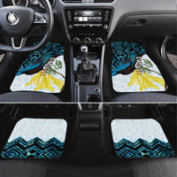 New Zealand Silver Fern Tui Bird Car Mats Maori Kowhai Paua Shell Taniko Motifs