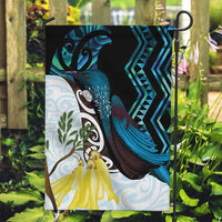 New Zealand Silver Fern Tui Bird Garden Flag Maori Kowhai Paua Shell Taniko Motifs