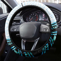 New Zealand Silver Fern Tui Bird Steering Wheel Cover Maori Kowhai Paua Shell Taniko Motifs