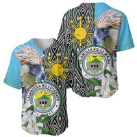 Cotabato Philippines Province Baseball Jersey Filipino Eagle Sampaguita Tinalak Pattern
