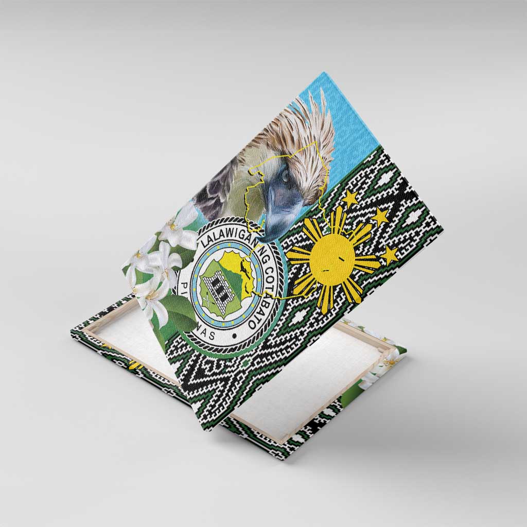 Cotabato Philippines Province Canvas Wall Art Filipino Eagle Sampaguita Tinalak Pattern