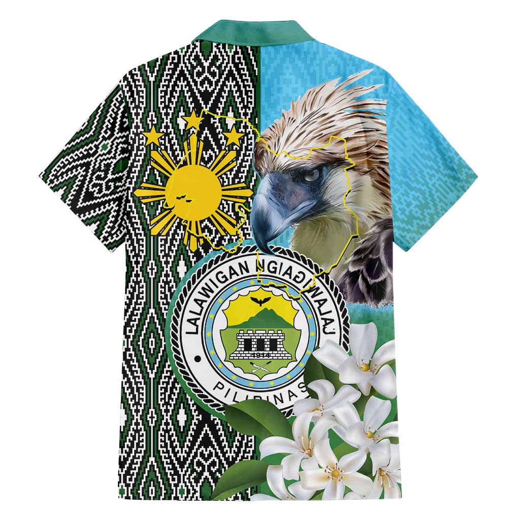 Cotabato Philippines Province Family Matching Off Shoulder Maxi Dress and Hawaiian Shirt Filipino Eagle Sampaguita Tinalak Pattern