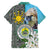 Cotabato Philippines Province Family Matching Off Shoulder Short Dress and Hawaiian Shirt Filipino Eagle Sampaguita Tinalak Pattern