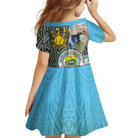 Cotabato Philippines Province Family Matching Short Sleeve Bodycon Dress and Hawaiian Shirt Filipino Eagle Sampaguita Tinalak Pattern