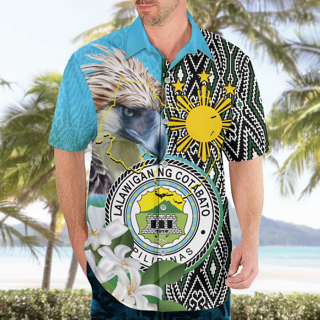 Cotabato Philippines Province Hawaiian Shirt Filipino Eagle Sampaguita Tinalak Pattern
