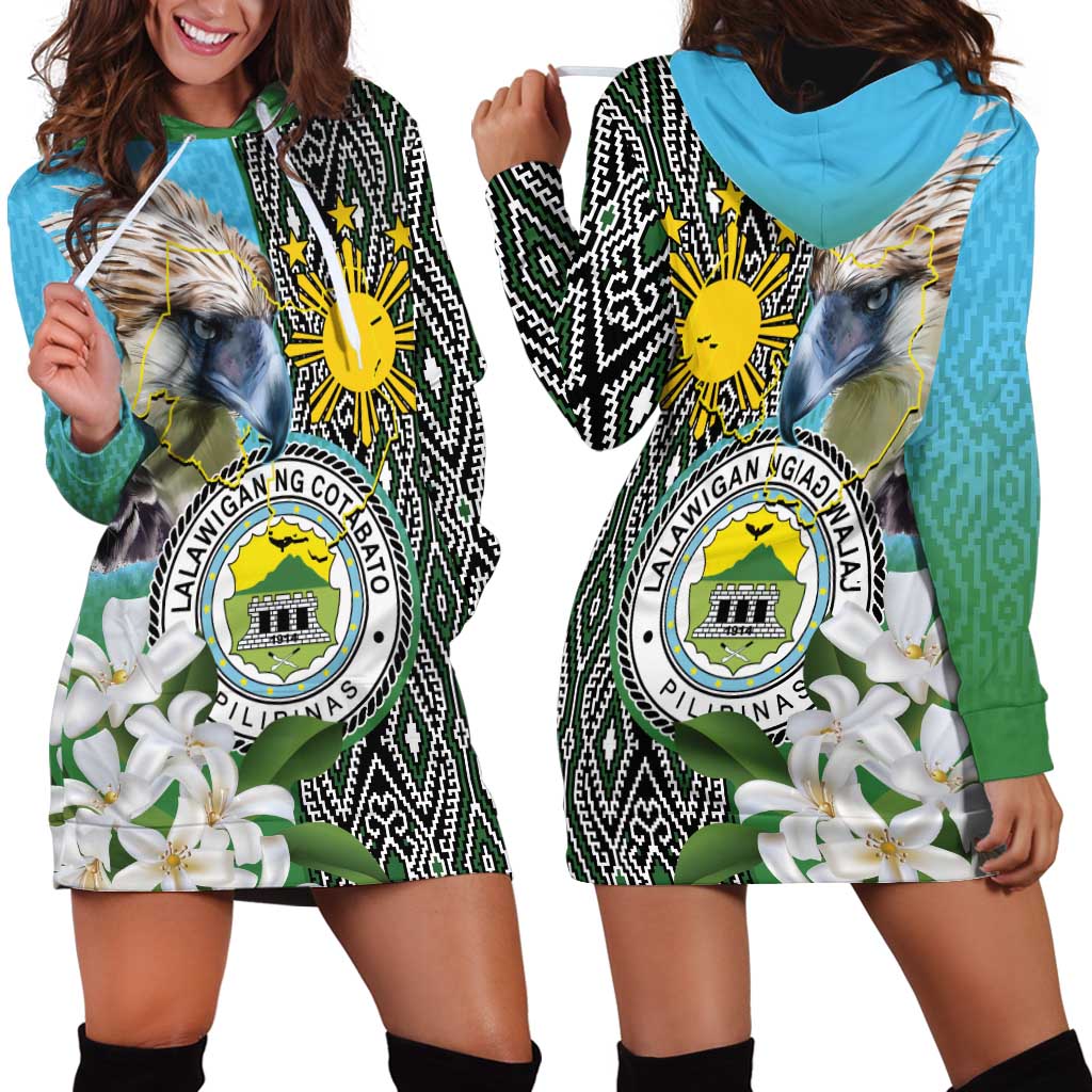 Cotabato Philippines Province Hoodie Dress Filipino Eagle Sampaguita Tinalak Pattern