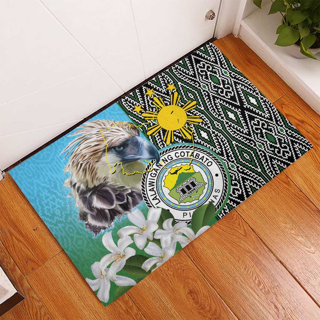 Cotabato Philippines Province Rubber Doormat Filipino Eagle Sampaguita Tinalak Pattern