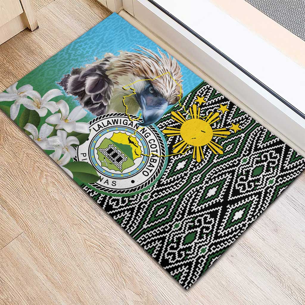 Cotabato Philippines Province Rubber Doormat Filipino Eagle Sampaguita Tinalak Pattern