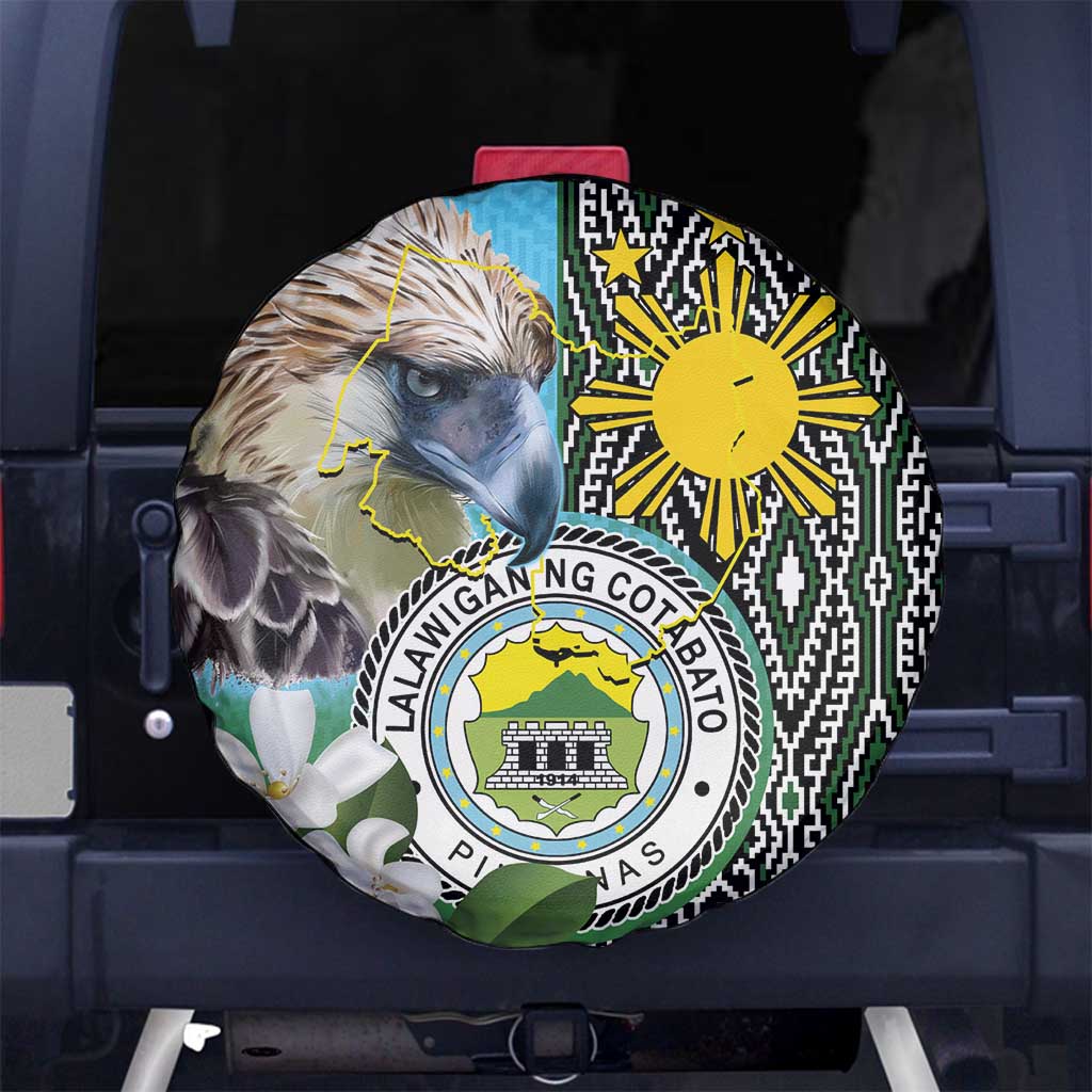 Cotabato Philippines Province Spare Tire Cover Filipino Eagle Sampaguita Tinalak Pattern