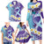 No Story Should End Too Soon Suicide Awareness Family Matching Long Sleeve Bodycon Dress and Hawaiian Shirt Purple And Teal Polynesian Ribbon