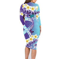 No Story Should End Too Soon Suicide Awareness Family Matching Long Sleeve Bodycon Dress and Hawaiian Shirt Purple And Teal Polynesian Ribbon