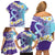 No Story Should End Too Soon Suicide Awareness Family Matching Off Shoulder Short Dress and Hawaiian Shirt Purple And Teal Polynesian Ribbon