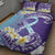 No Story Should End Too Soon Suicide Awareness Quilt Bed Set Purple And Teal Polynesian Ribbon