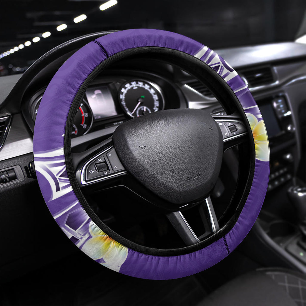 No Story Should End Too Soon Suicide Awareness Steering Wheel Cover Purple And Teal Polynesian Ribbon