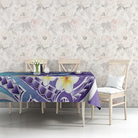 No Story Should End Too Soon Suicide Awareness Tablecloth Purple And Teal Polynesian Ribbon